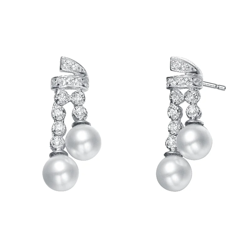 Earrings With Bare Finish-Anne Christmas Pearl Earrings