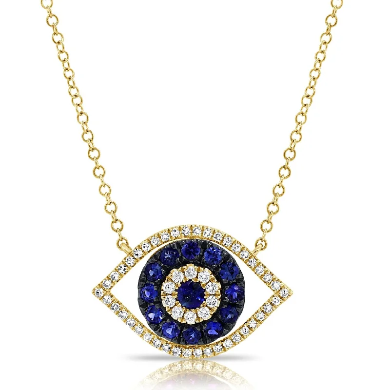 Old Necklaces For Feel-14k Gold & Diamond Evil Eye Necklace