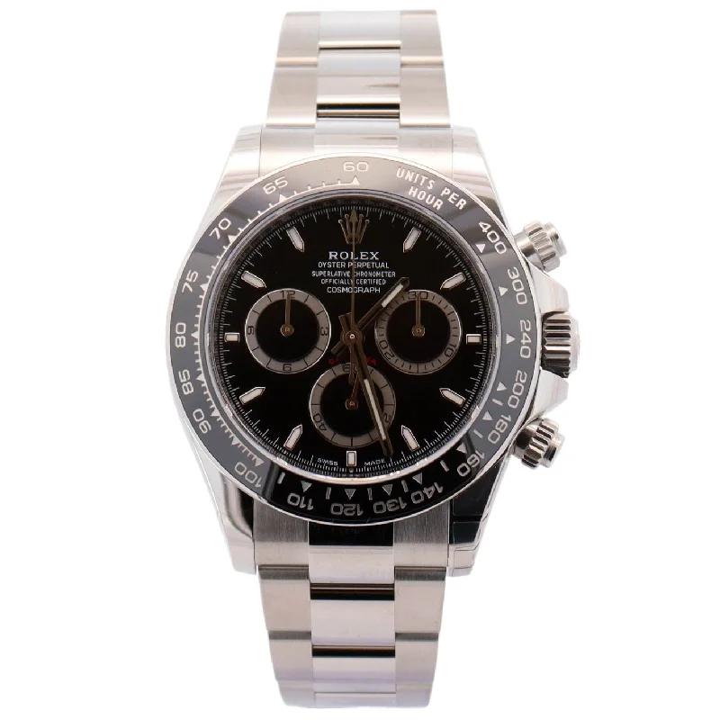 Watches For Dance Floors-Rolex Daytona 40mm Black Dial Watch Ref# 126500LN