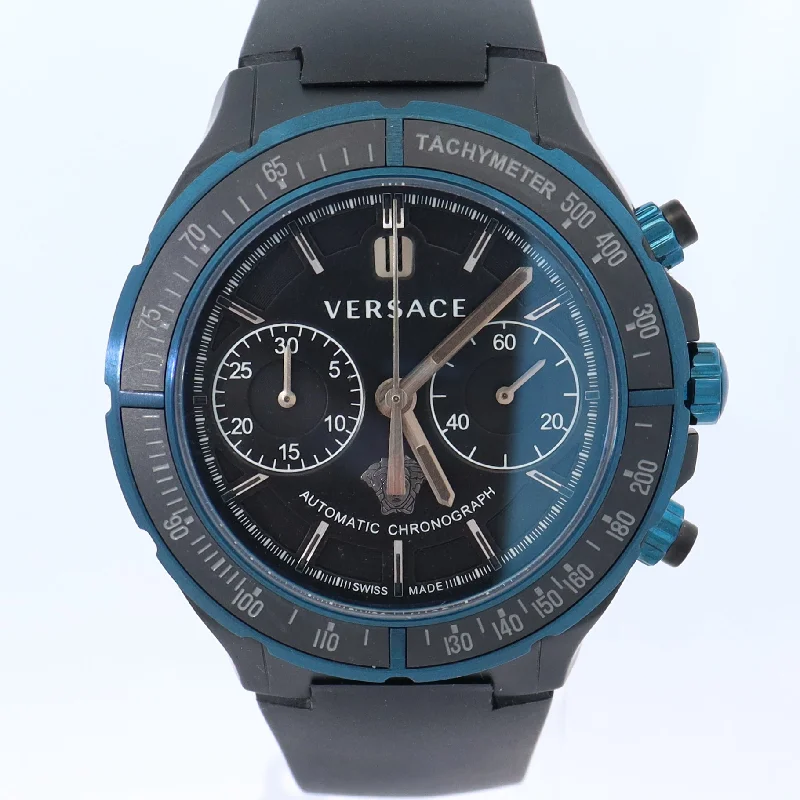 Watches For Rural Flair-Versace Chronograph 43mm Black Dial Watch Ref# 26CCS9D009 S009