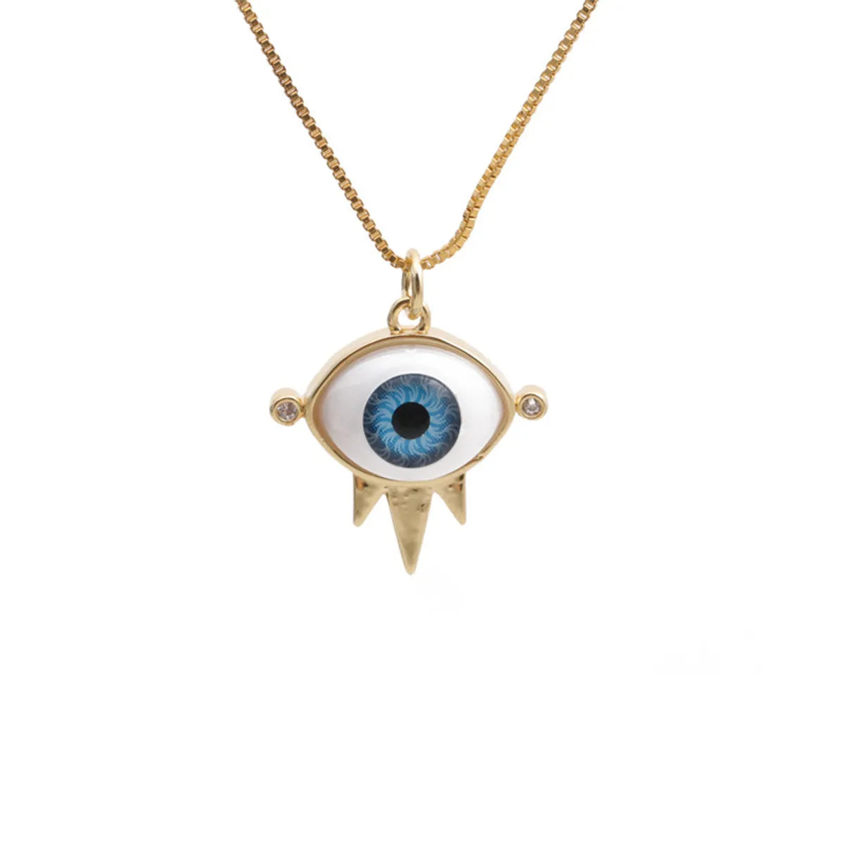 0464ys Blue 1 Devil's Eye + Box Chain