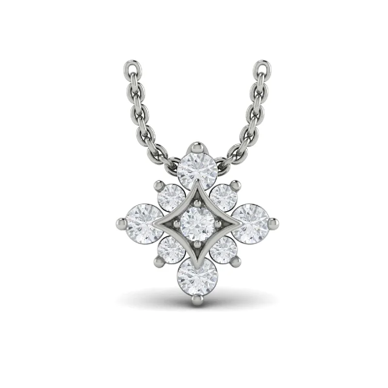 Necklaces Glint Rating-Floating Diamond Star Pendant Necklace