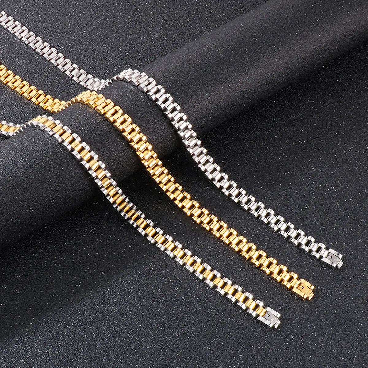 Necklaces For Mix Tones-Hip-hop Geometric Stainless Steel Plating Necklace