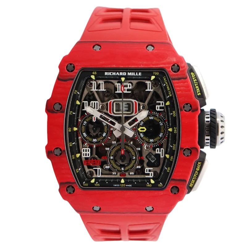 Watches Glass Tips-Richard Mille RM11-03 42mm Openwork Dial Watch Ref# RM11-03