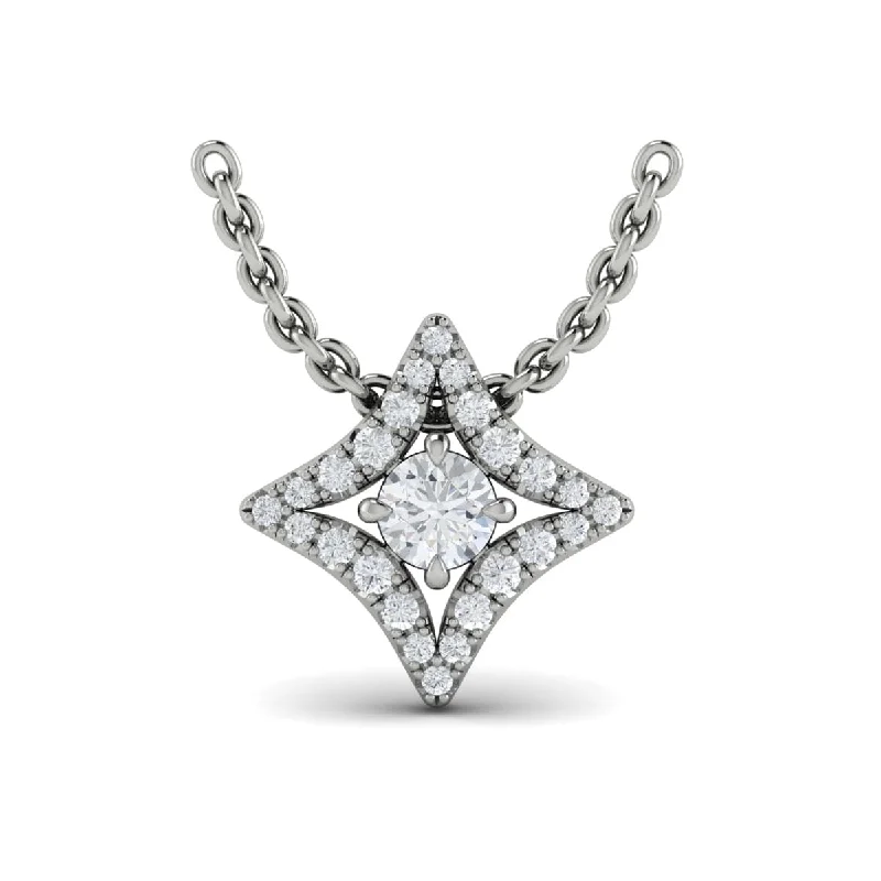 Necklaces Pair Ideas-Diamond Vlora Star Pendant Necklace