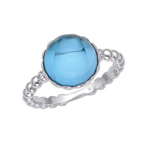 Rings Caliber Tips-Blue Topaz Ring