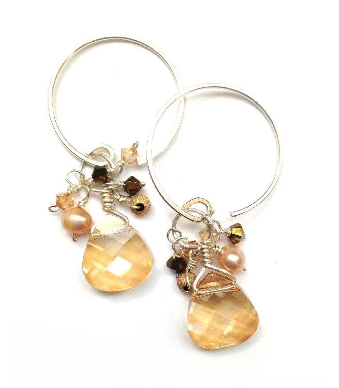 Earrings For Chill Glow-earrings . MINI cluster swarovskis