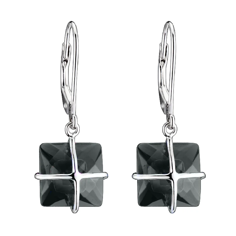 Sharp Earrings For Grace-Sylvie Square Drop Euro Earrings