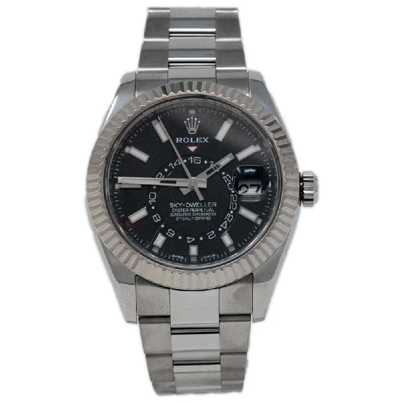 Watches With Titanium Shine-Rolex Sky-Dweller 42mm Black Dial Ref# 326934