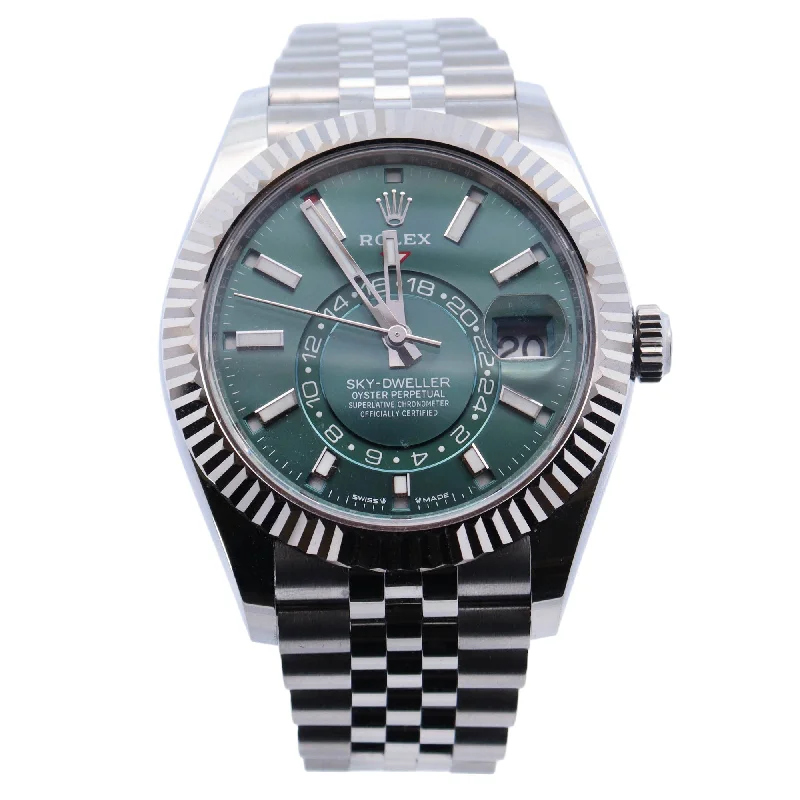 Watches For Solo Spark-Rolex Sky-Dweller 42mm Green Dial Watch Ref# 336934