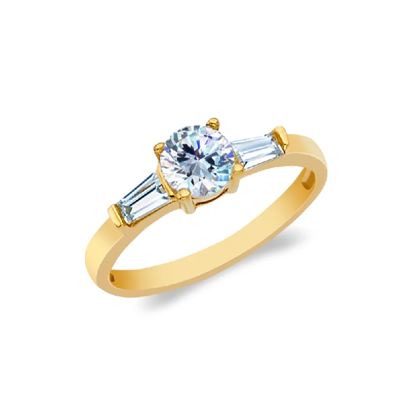 Mild Rings For Harmony-14K Gold  0.75 Ct. Round Cut CZ Wedding Engagement Ring