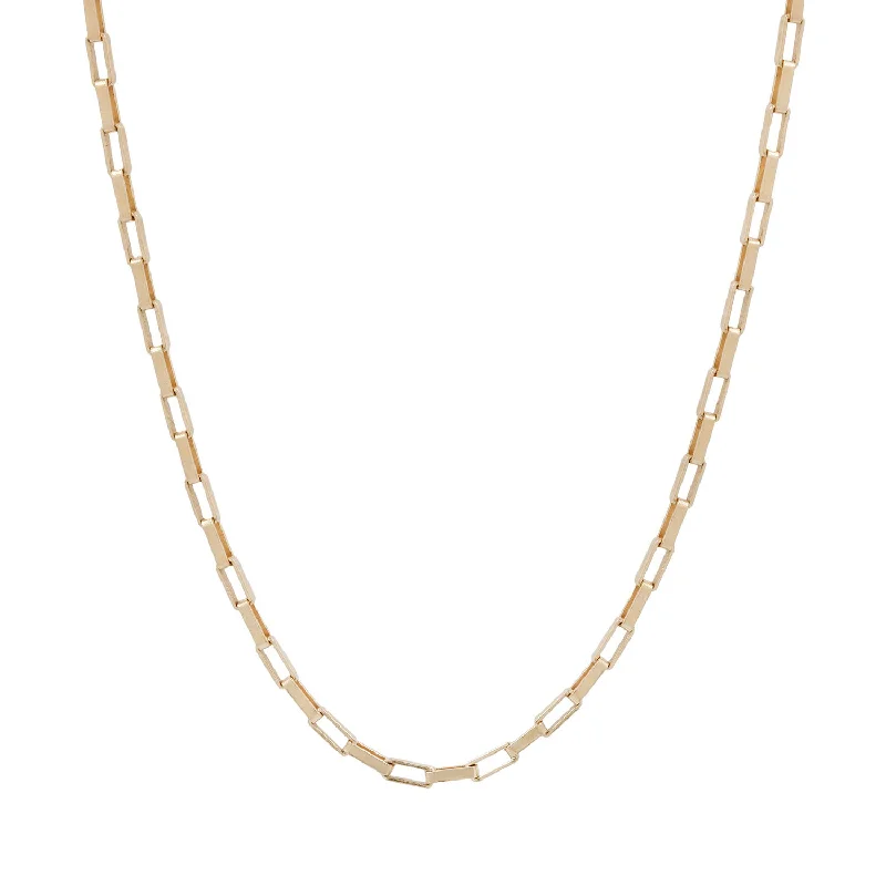 Necklaces For Stage Nights-Square Edge Box Chain