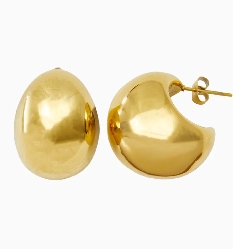 Pure Earrings For Charm-Bold Dome Earrings