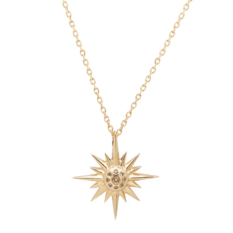 Best Handmade Necklaces-Supernova Star & Diamonds Necklace