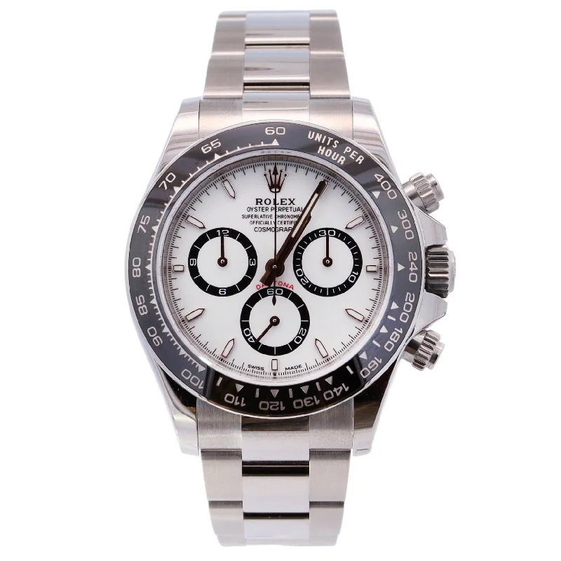 Watches With Raw Dials-Rolex Daytona 40mm White Dial Watch Ref# 126500LN