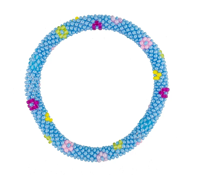 Bracelets For Curved Arms-8 inch Roll-On® Bracelet <br> Tutti Frutti Flower