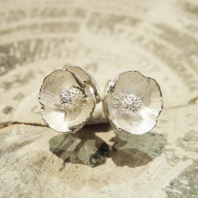 Earrings For River Vibes-Poppy Sterling Silver Post Earrings