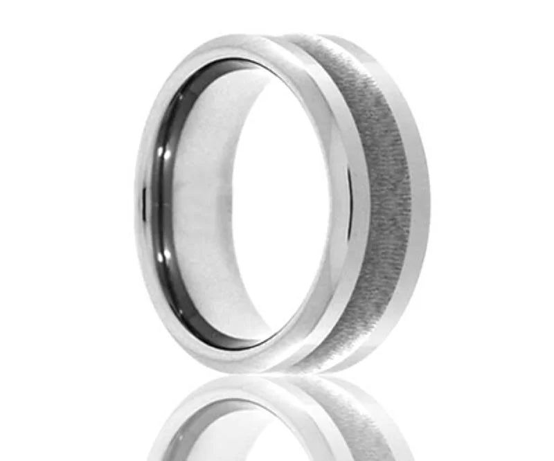 Rings For Wet Gleam-Cobalt Brushed Inside Radius Ring