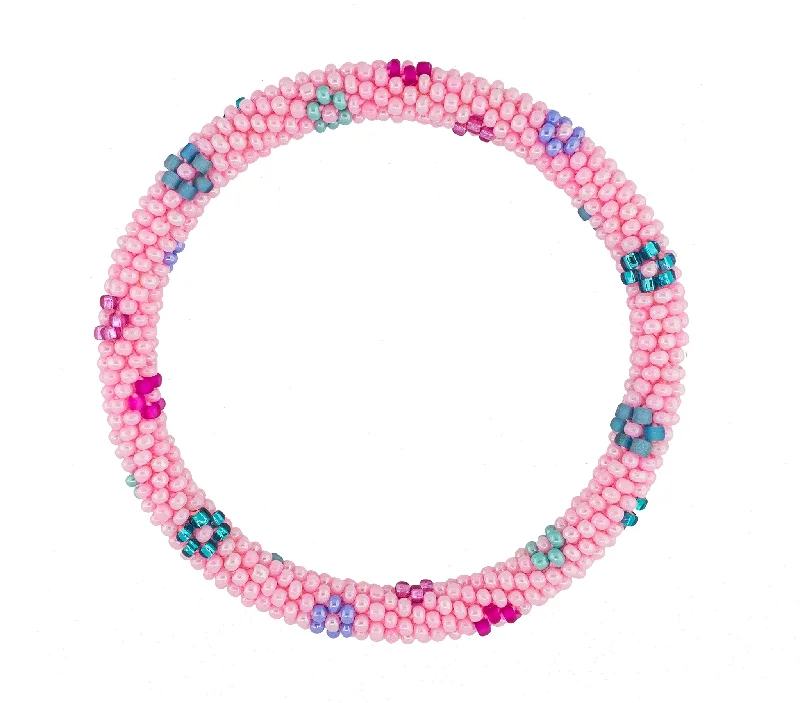 Bracelets For Early Teens-8 inch Roll-On® Bracelet <br> Havana Flower