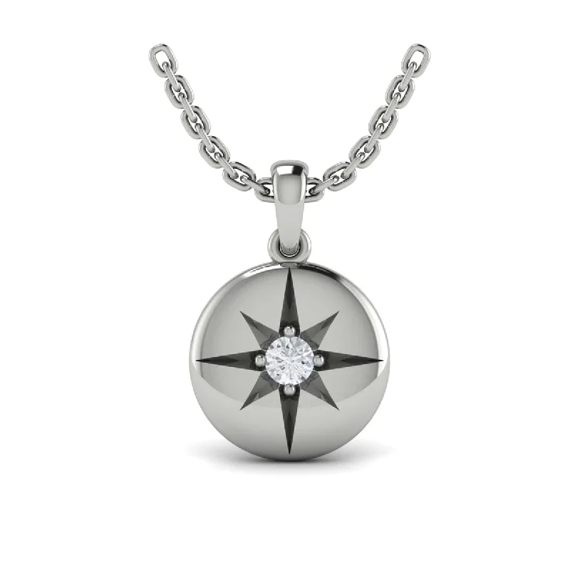 Necklaces Feel Guide-Diamond Starbust Pendant Necklace