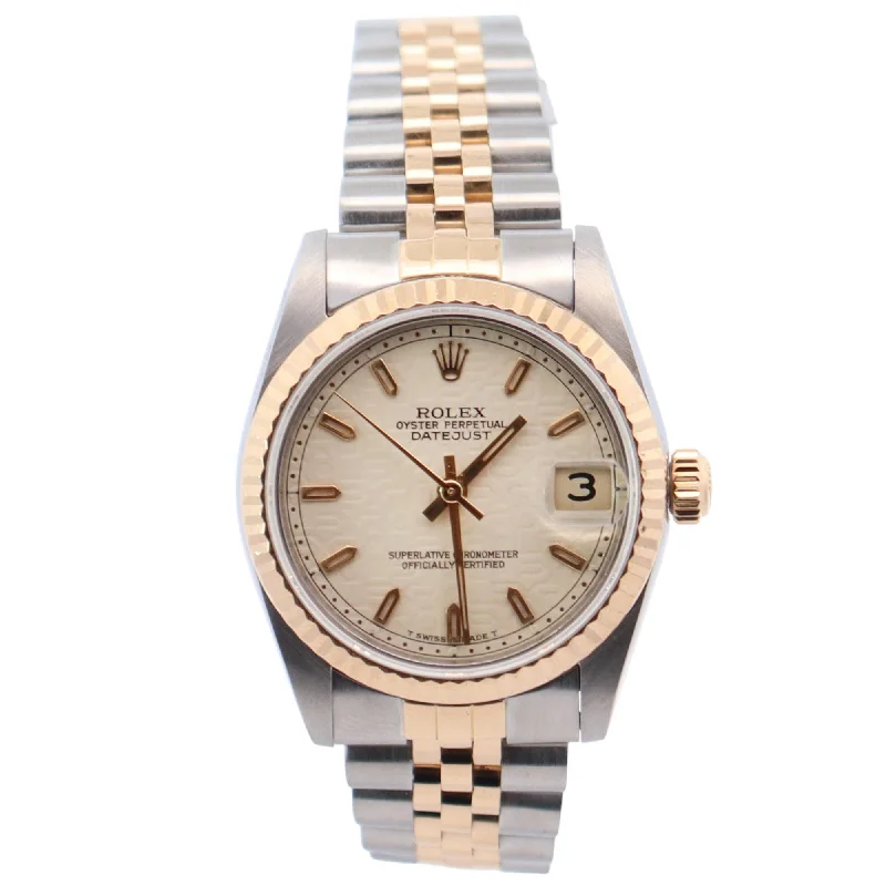 Watches For Gentle Skin-Rolex Datejust 31mm Champagne Dial Watch Ref# 68273