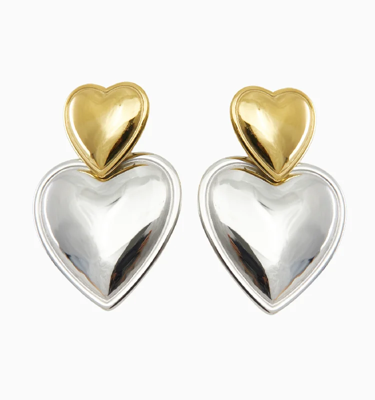 Earrings Mend Hints-Daphine Heart Earrings