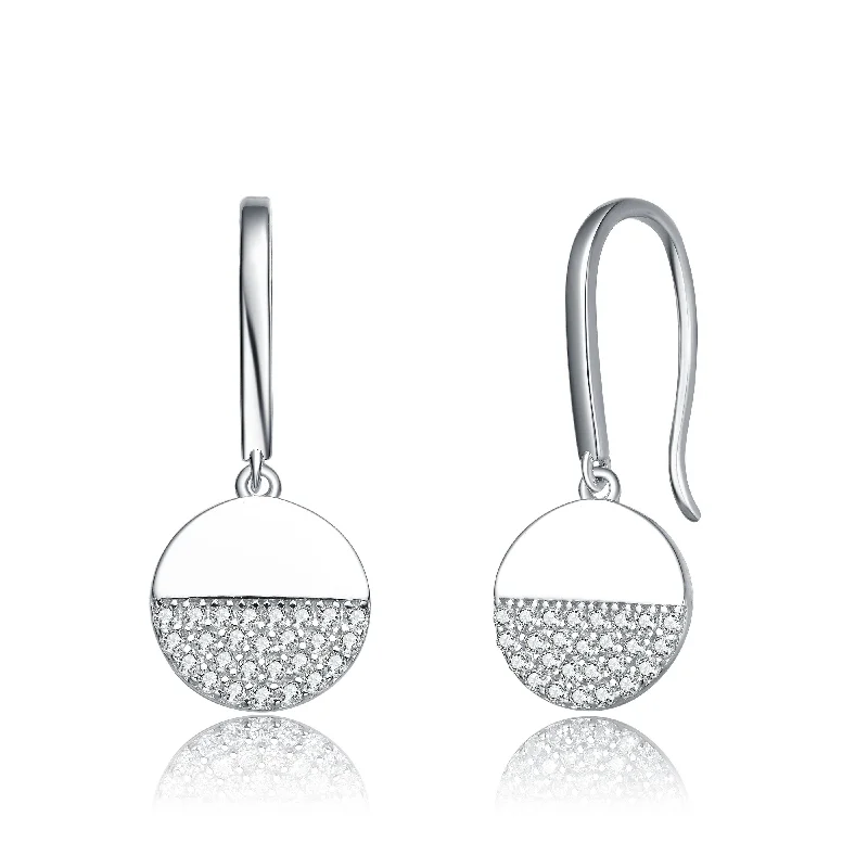 Earrings Rate Rules-Marie Dual Circle Zirconia Hook Earrings