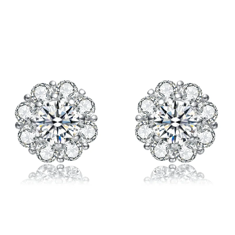 Earrings Luster Routine-Clermont Button Flower Stud Earrings