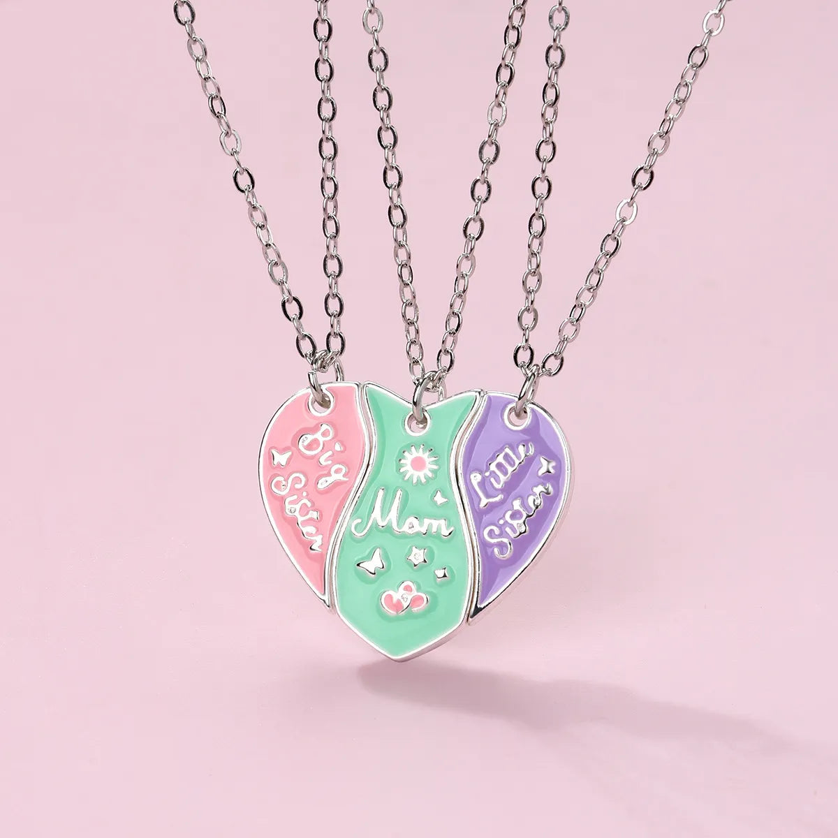 Eco Fit Necklaces-Simple Style Letter Heart Shape Alloy Enamel Unisex Pendant Necklace