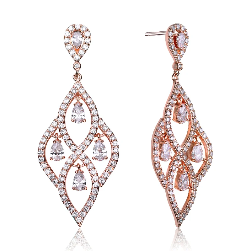 Earrings With Bare Finish-Clarisse Royal Chandelier Earrings