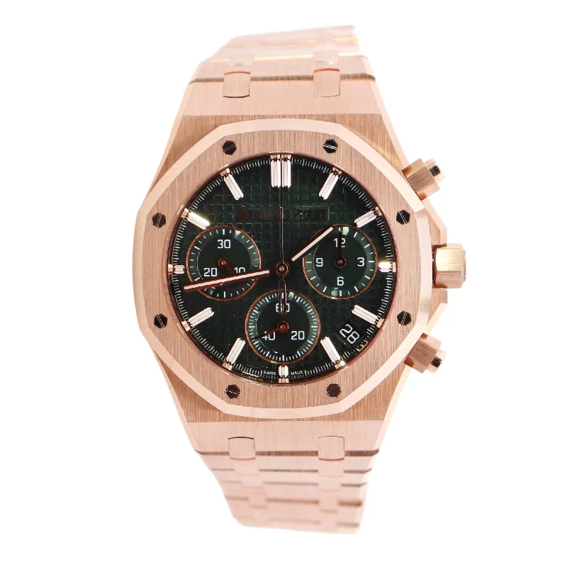 Watches For Rugged Glow-Audemars Piguet Royal Oak 41mm Green Dial Watch Ref# 26240OR.OO.1320OR.08