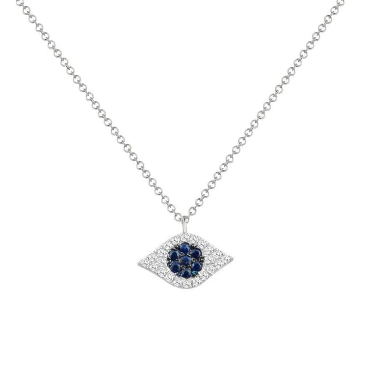 Best Still Necklaces-14k Gold & Diamond Evil Eye Necklace