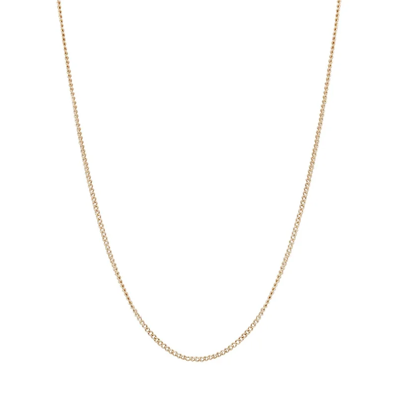 Necklaces With Dangle Drops-Curb Chain