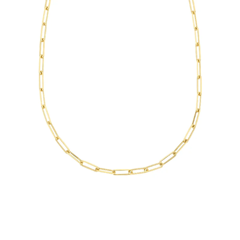 Necklaces Ease Feel-Ultimate Rectangle Chain Necklace - 14k Yellow Gold