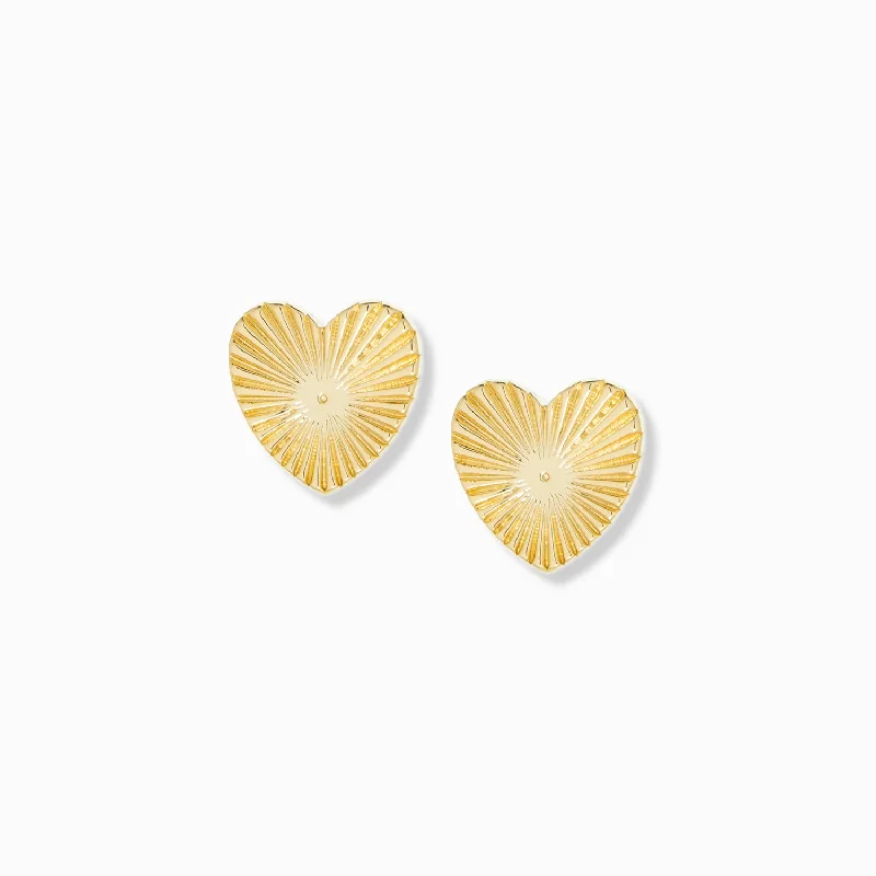 Earrings For Lean Necks-etched heart earring