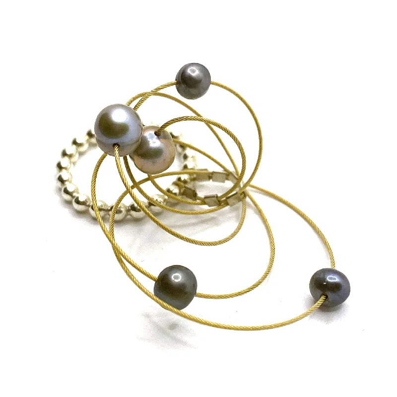 Rings With Burnished Gold-MPR Orbital Ring: Pearl Moons #5