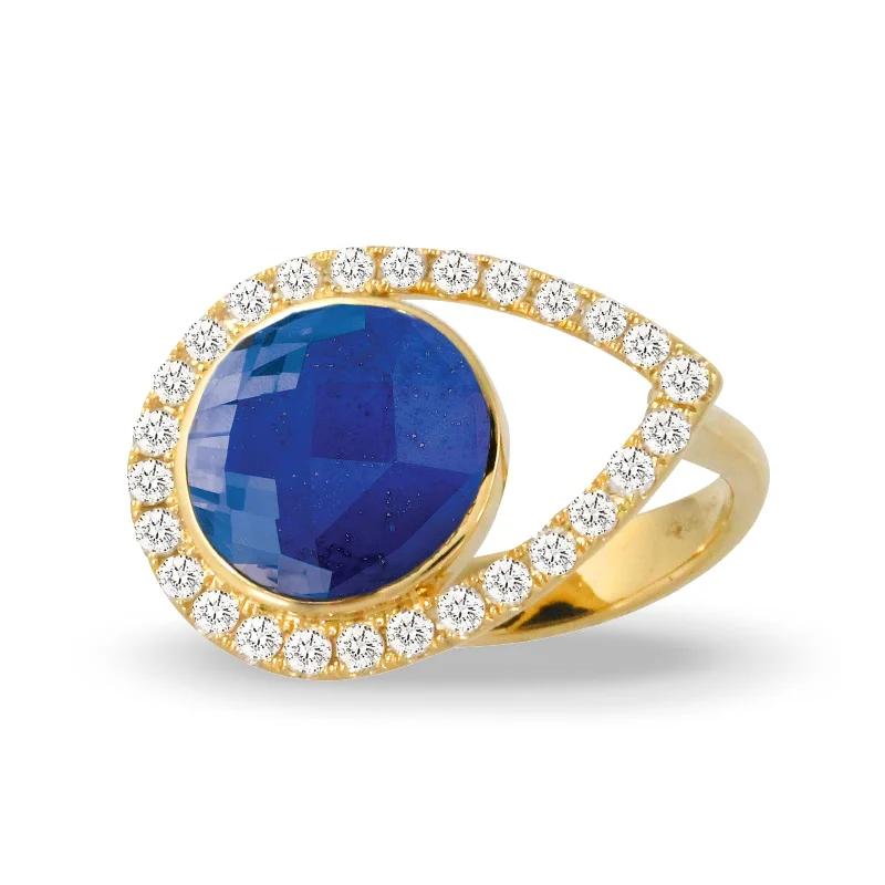 Rare Rings For Legacy Pieces-Lapis and Diamond Ring