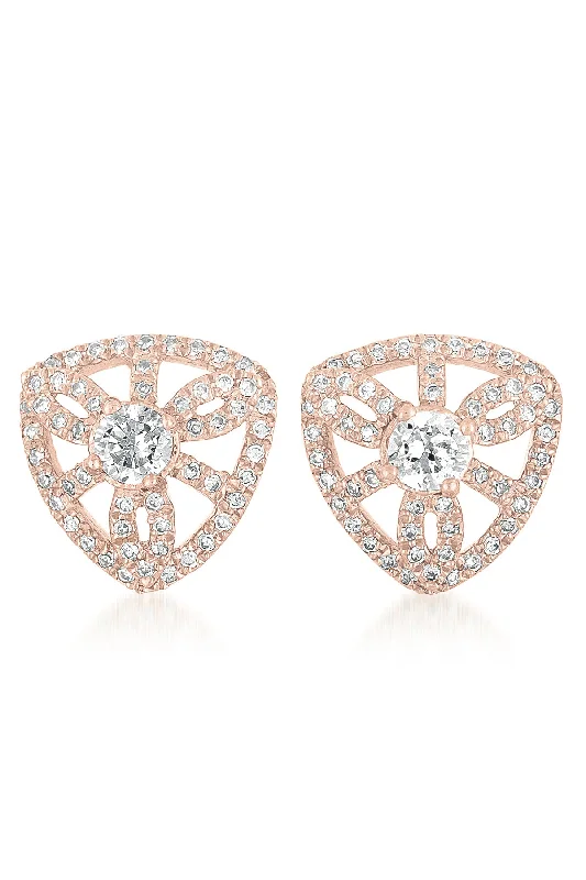 Best Past Earrings-Isabelle Zirconia Crest Earrings